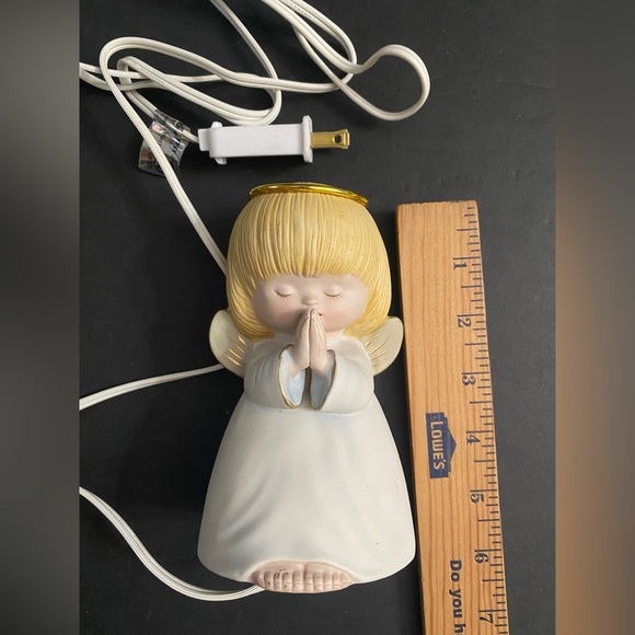 Vintage Ceramic Praying Angel Lamp Night Light-Christmas Decor Retro Christmas - Picture 9 of 12
